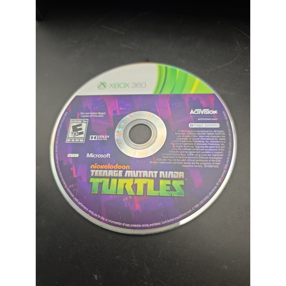 Microsoft Xbox 360 Disc Only Nickelodeon Teenage Mutant Ninja Turtles